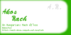 akos mach business card